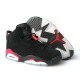 Jordan 6 retro femme noir et rouge