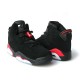 Jordan 6 retro femme noir et rouge