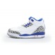 basket Jordan 3 enfant blanc bleu ciment