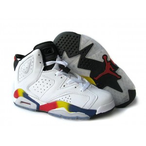 Air Jordan femme 6 blanc rouge jaune