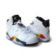 Air Jordan femme 6 blanc rouge jaune