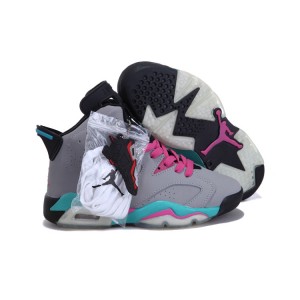 air jordan 6 pour fille Miami Vice gris vert rose