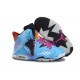 jordan retro 6 femme bleu blanc rose