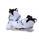 jordan retro 6 blanc bleu noir femme