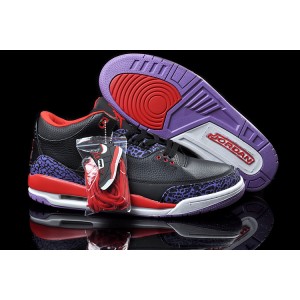 Air Jordan III noir Crimson violet