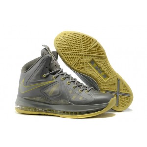 chaussure lebron james 10 jaune gris