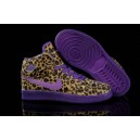 jordan 1 retro pour fille Leopard et violet