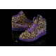 jordan 1 retro pour fille Leopard et violet