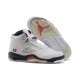 air jordans V blanc rouge mairne pour femme