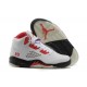 nike air jordan retro 5 homme blanche rouge noir en caoutchouc