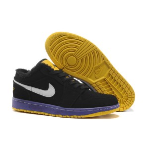 jordan 1 retro noir jaune violet