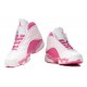 jordan 13 fille rose blanc