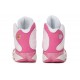 jordan 13 fille rose blanc