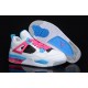 Jordan 4 gs South Beach femme blanc rose bleu