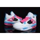 Jordan 4 gs South Beach femme blanc rose bleu