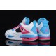 Jordan 4 gs South Beach femme blanc rose bleu