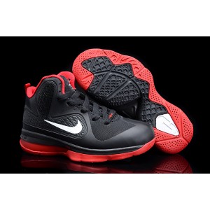 chaussure lebron james 9 noir rouge enfants