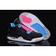 air jordan femme retro 4 noir bleu rose daim