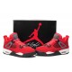 Air Jordan 4 femme rouge daim