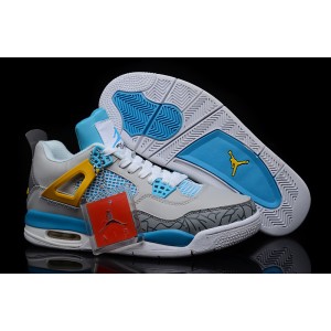 jordan 4 gris jaune éléphant bleu