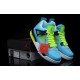 Air Jordan IV Doernbecher Flip bleu vert noir