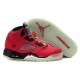 jordan 5 v glow in dark femme rouge