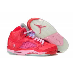 jordan 5 pour femme rouge rose