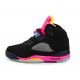 air jordan 5 pour fille noir rose orange