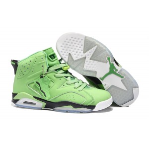 vente de jordan 6 vert noir blanc