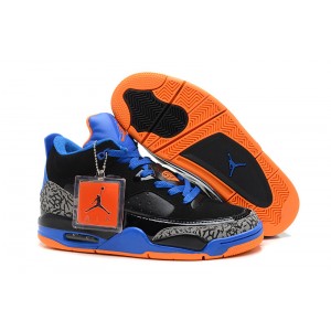 nike air jordan son of mars basse noir bleu orange ciment