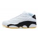 retro jordan 13 blanc noir maïs basse