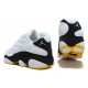 retro jordan 13 blanc noir maïs basse