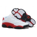 basket jordan 13 blanc noir rouge basse