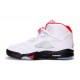 aire jordane 5 retro blanc Fire Red