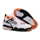 basket nike air jordan 4 blanc noir orange