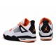 basket nike air jordan 4 blanc noir orange