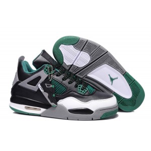 basket jordan 4 noir vert gris blanc