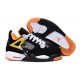 nike jordan retro 4 noir jaune orange blanc