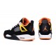 nike jordan retro 4 noir jaune orange blanc