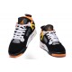 nike jordan retro 4 noir jaune orange blanc