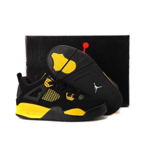 air jordan 4 pour enfant noir jaune