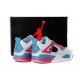 air jordan 4 retro enfants blanc rose bleu