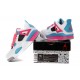 air jordan 4 retro enfants blanc rose bleu