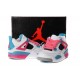 air jordan 4 retro enfants blanc rose bleu