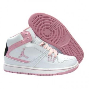 Jordan fille flight 1 blanc et rose