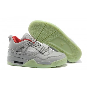 jordan 4 yeezy glow gris rouge