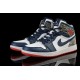 aire jordan retro 1 mid true bleu blanc ciment