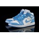 Air Jordan Retro 1 Mid UNC bleu blanc