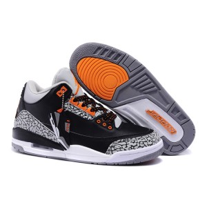 Jordan III noir ciment orange