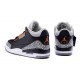 Jordan III noir ciment orange